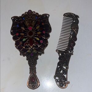 Brown and Red Ornate Hair Accessories Set